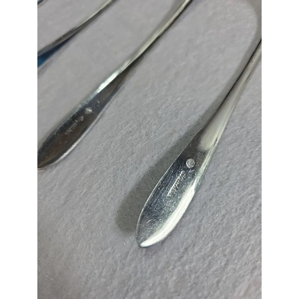 4 H B Co Heather Iced Tea Spoon Stainless Steel Flatware Vintage